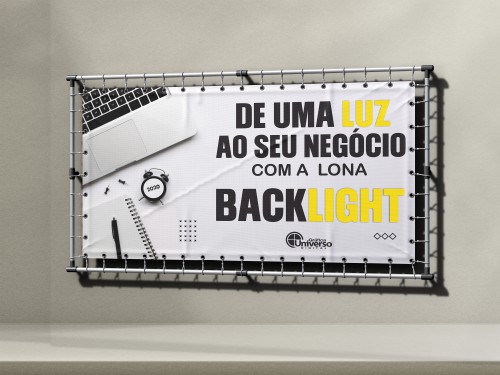 Lona Backlight Impressão 2880 dpi com ilhós